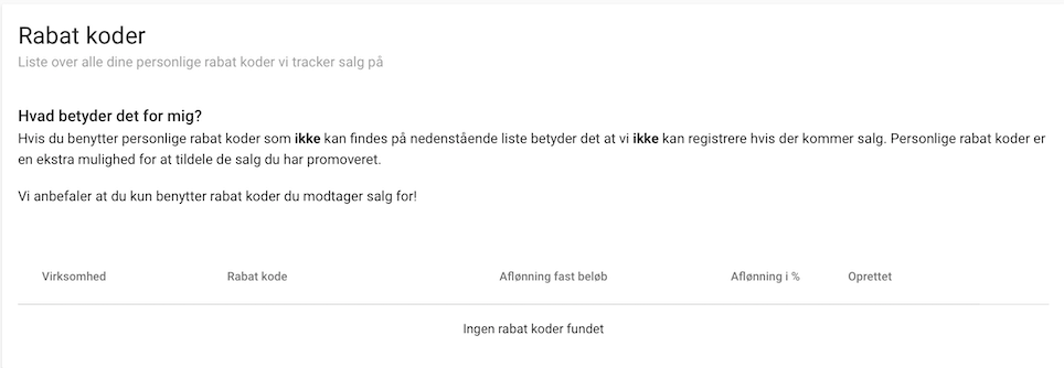 Influencer rabatkoder